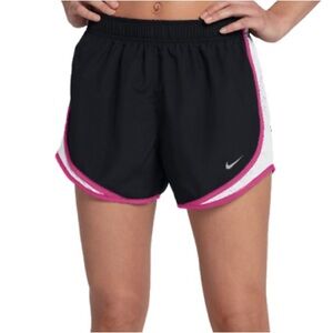 Nike | Women's Sz L | Black and Pink Dri-Fit Running Shorts